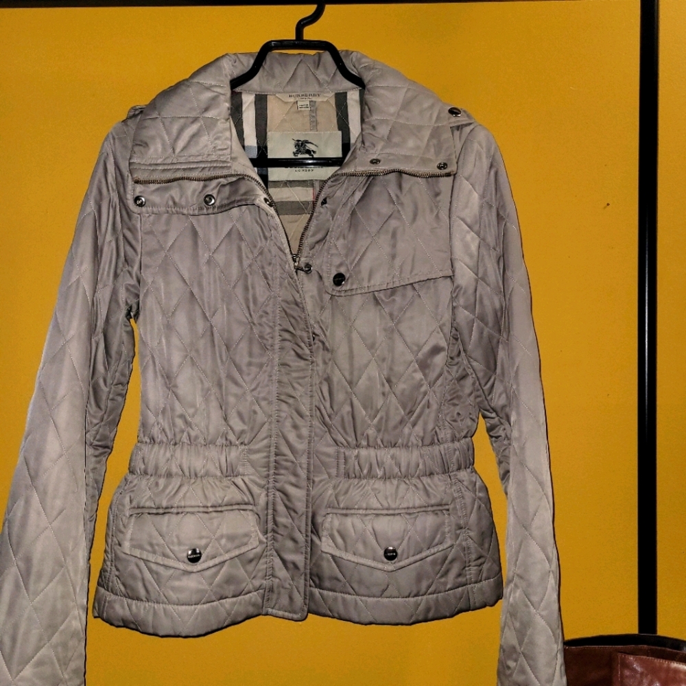 Burberry london diamond quilt fitted jacket